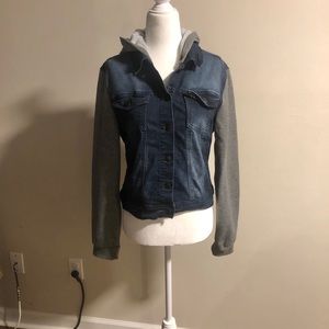 Blue Jean Jacket with Built in Sweatshirt/Hoodie